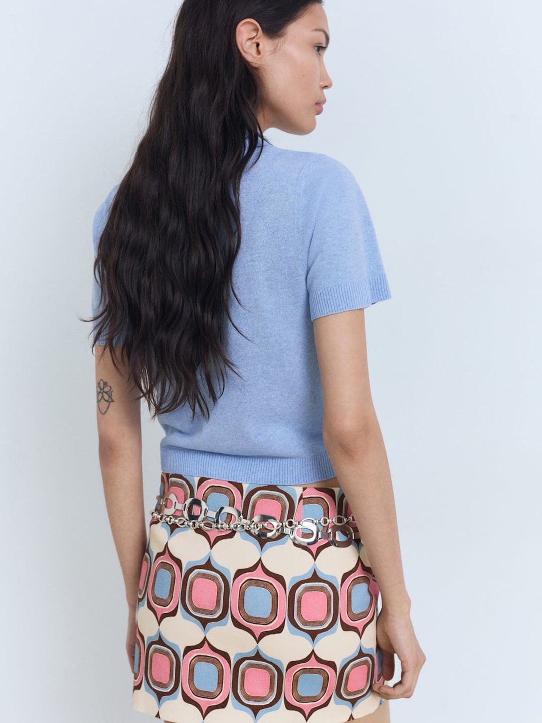Polo Collar Crop T-shirt