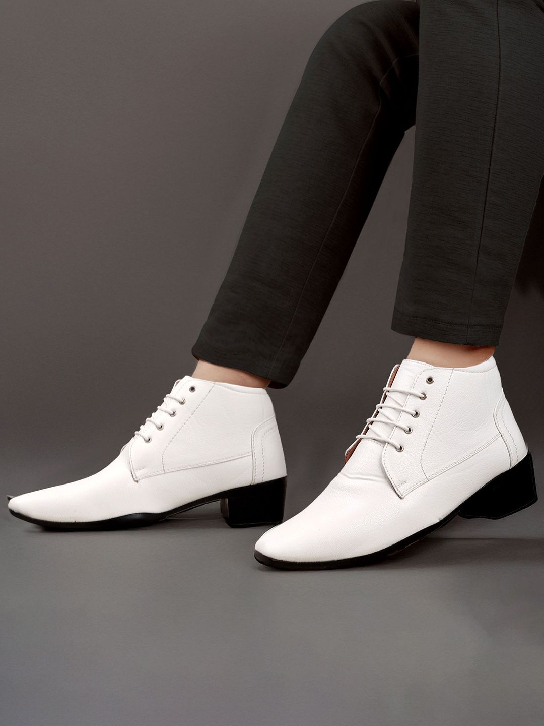 Bxxy Men 2 Inch Heel Height Increasing Formal Derby Lace-up Boot