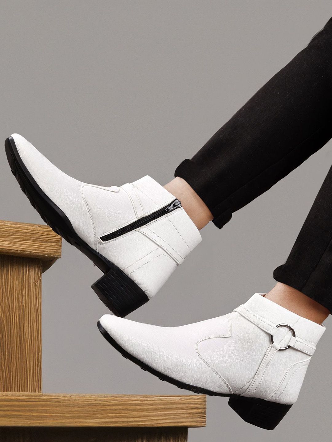 Buy Bxxy Men 2 Inch Heel Height Increasing Formal Slip-on Zipper