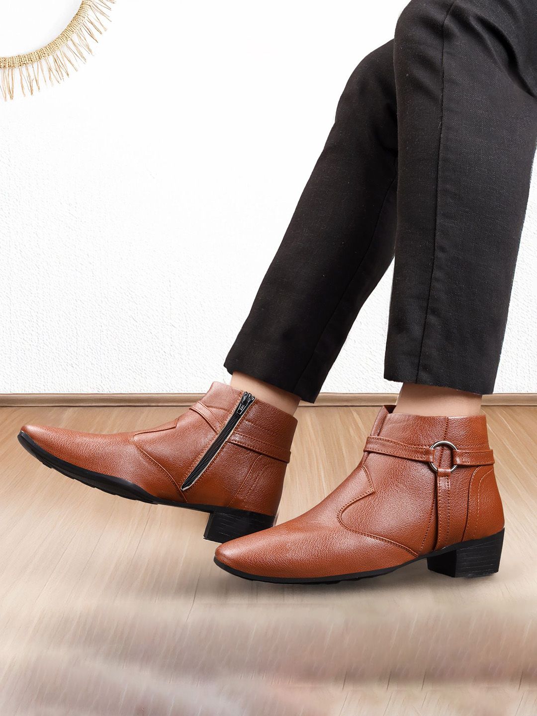 Buy Bxxy Men 2 Inch Heel Height Increasing Formal Slip-on Zipper