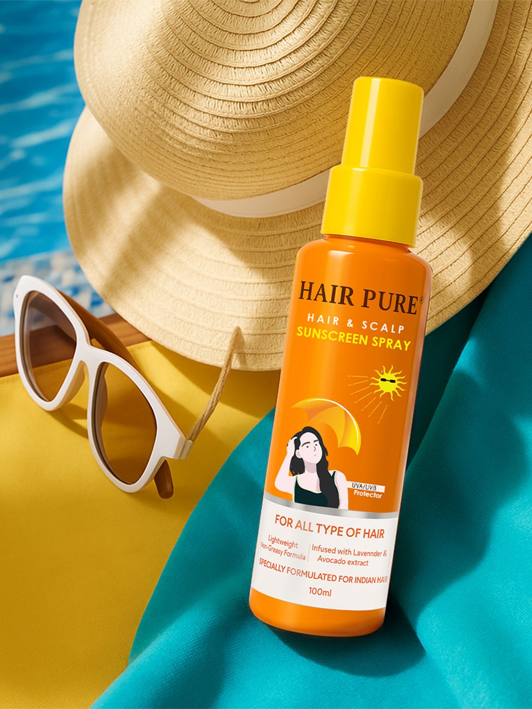 ボディ・フェイスケア SUPER SUN LOGO HAIR CLAW Buy Hair Pure Hair & Scalp Sunscreen Spray With Avocado Extract