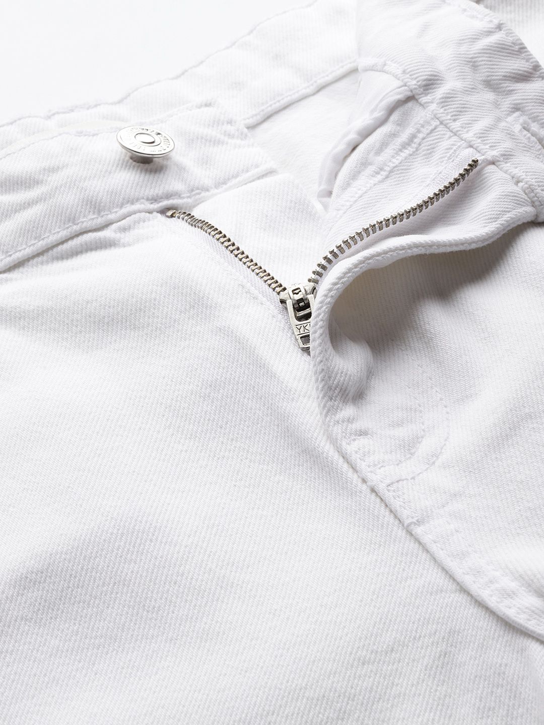 Cotton Frayed Denim Shorts