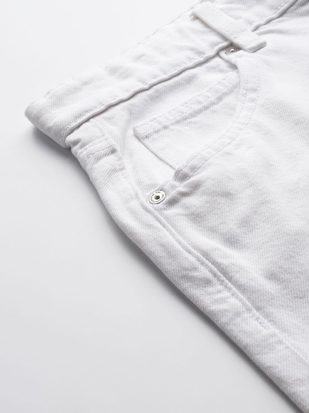 Cotton Frayed Denim Shorts