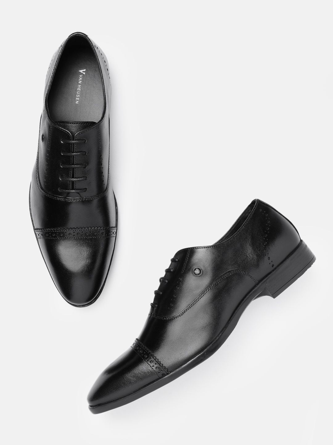 Van Heusen Men Textured Formal Oxfords