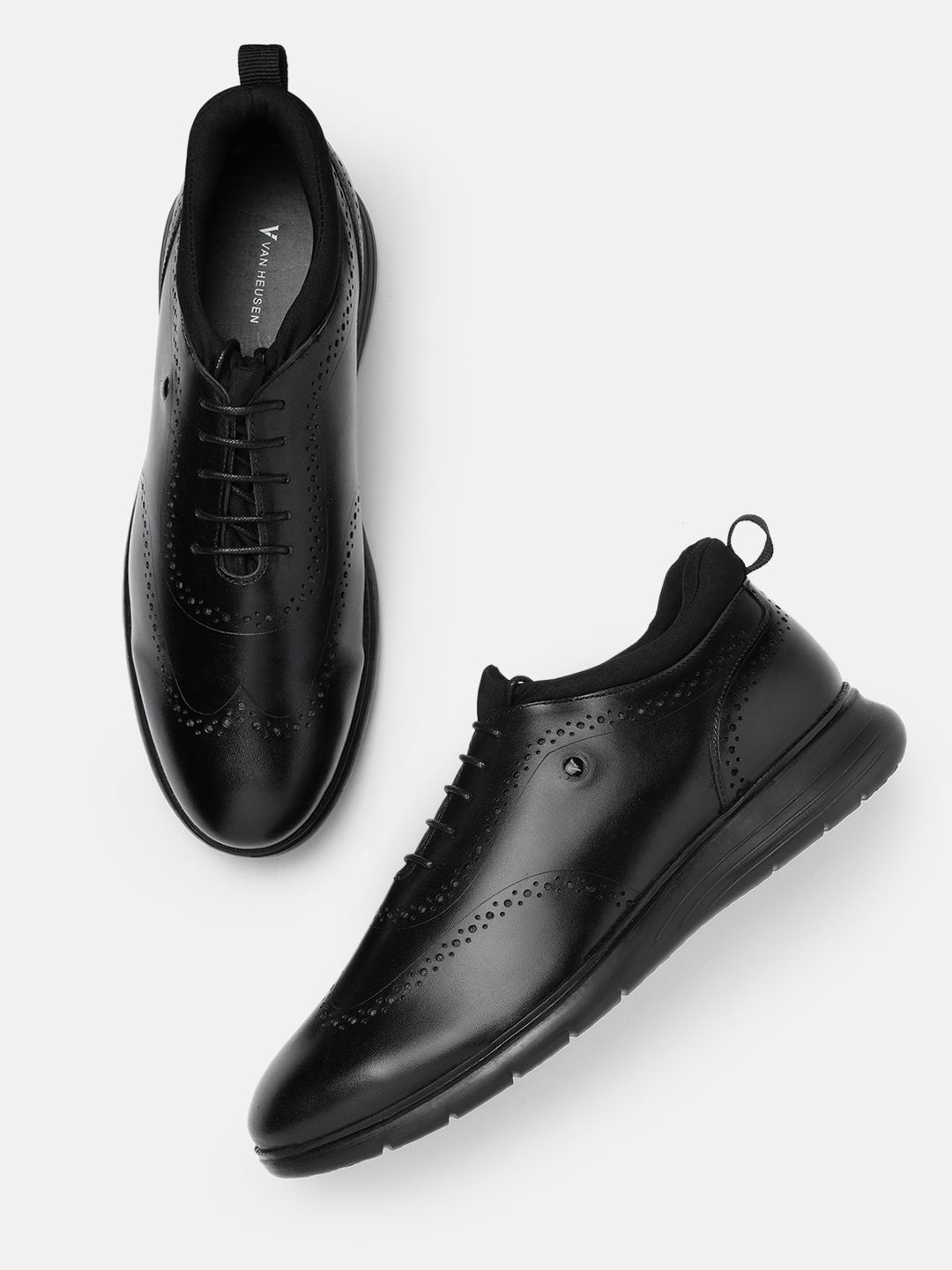 Van Heusen Van Heusen Men Leather Sneaker Round Toe Casual Shoes