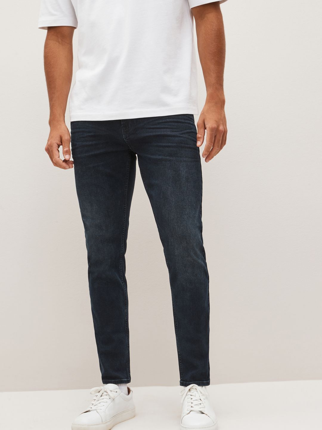 NEXT Men Skinny Fit Mid-Rise Light Fade Stretchable Jeans