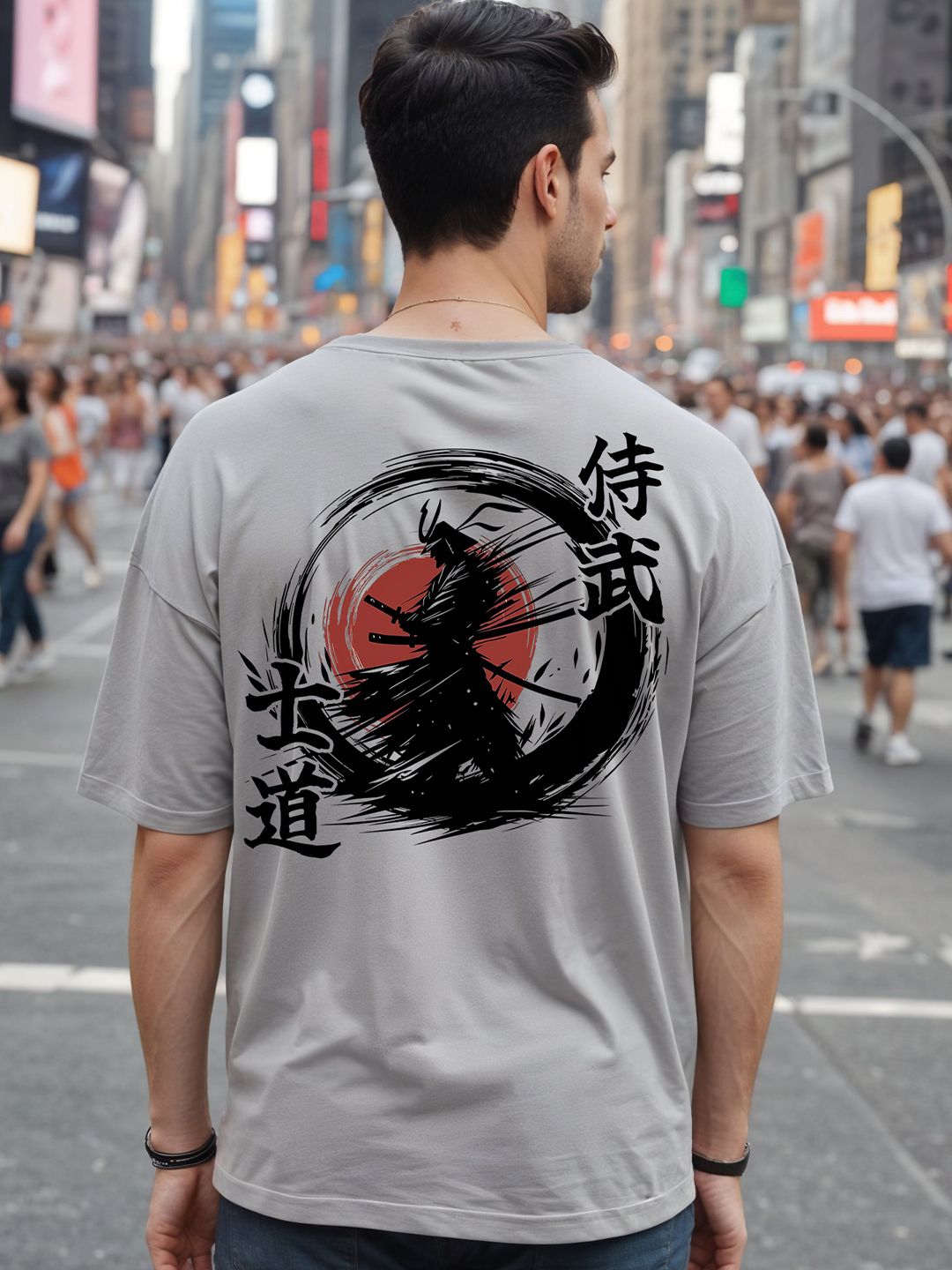 SMARTEES Men Graphic Printed Round Neck Cotton Oversized T-shirt