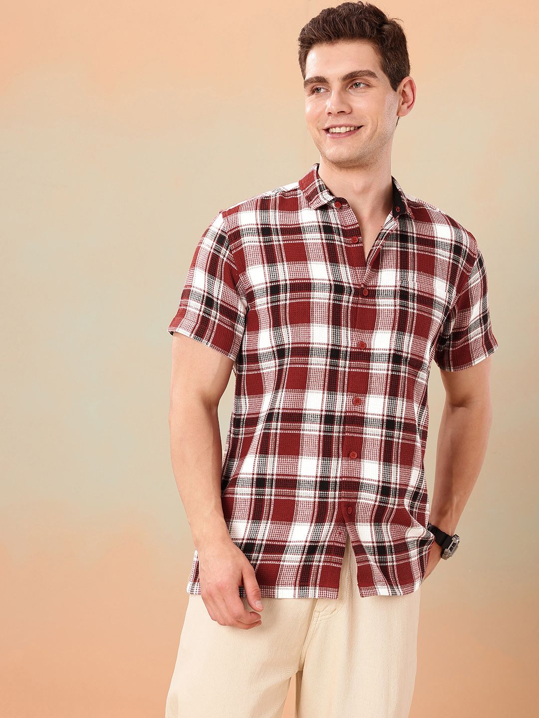 Mast & Harbour Men Checked Casual Shirt