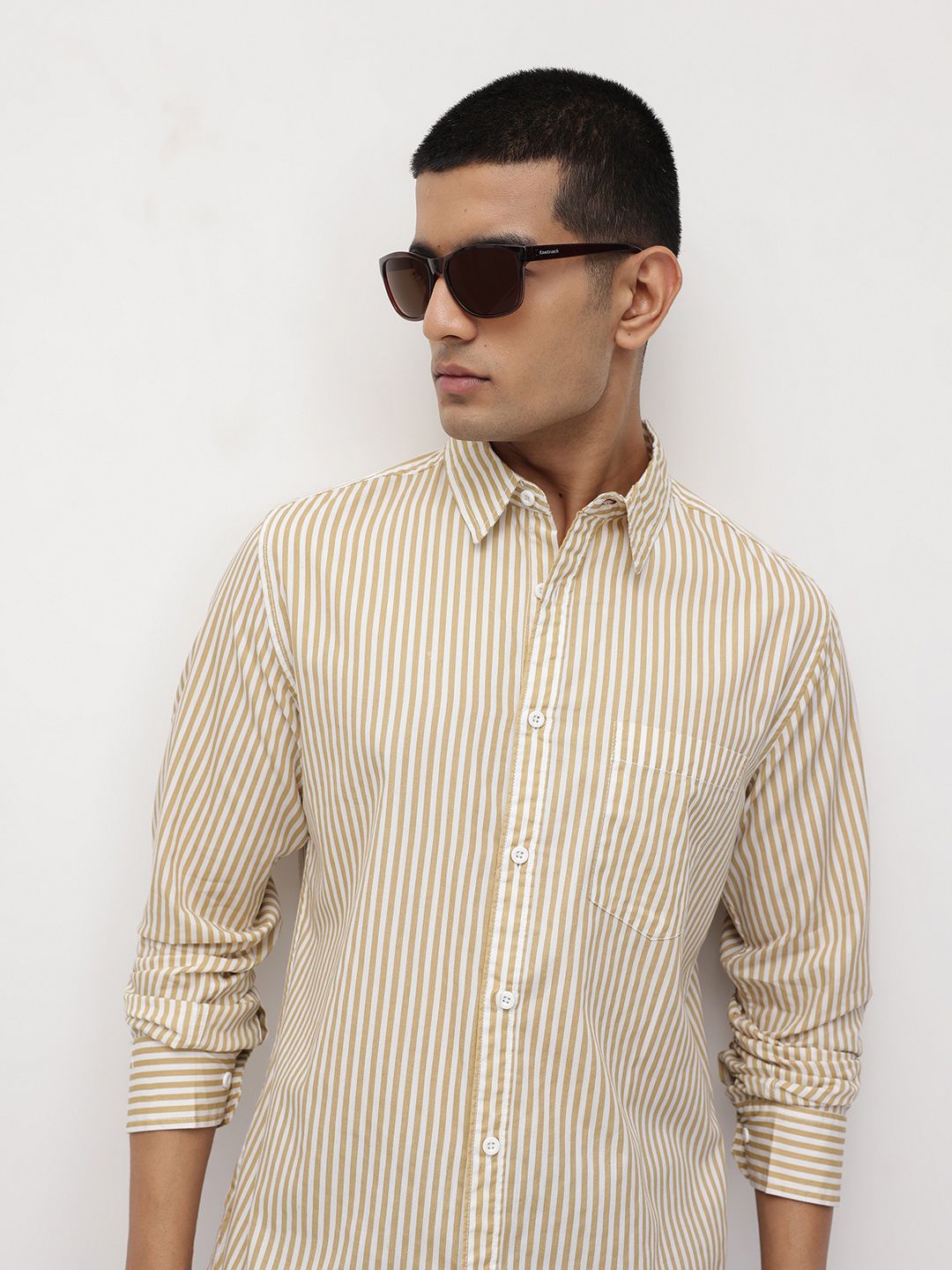 The Roadster Lifestyle Co. Striped Regular Fit Shirt