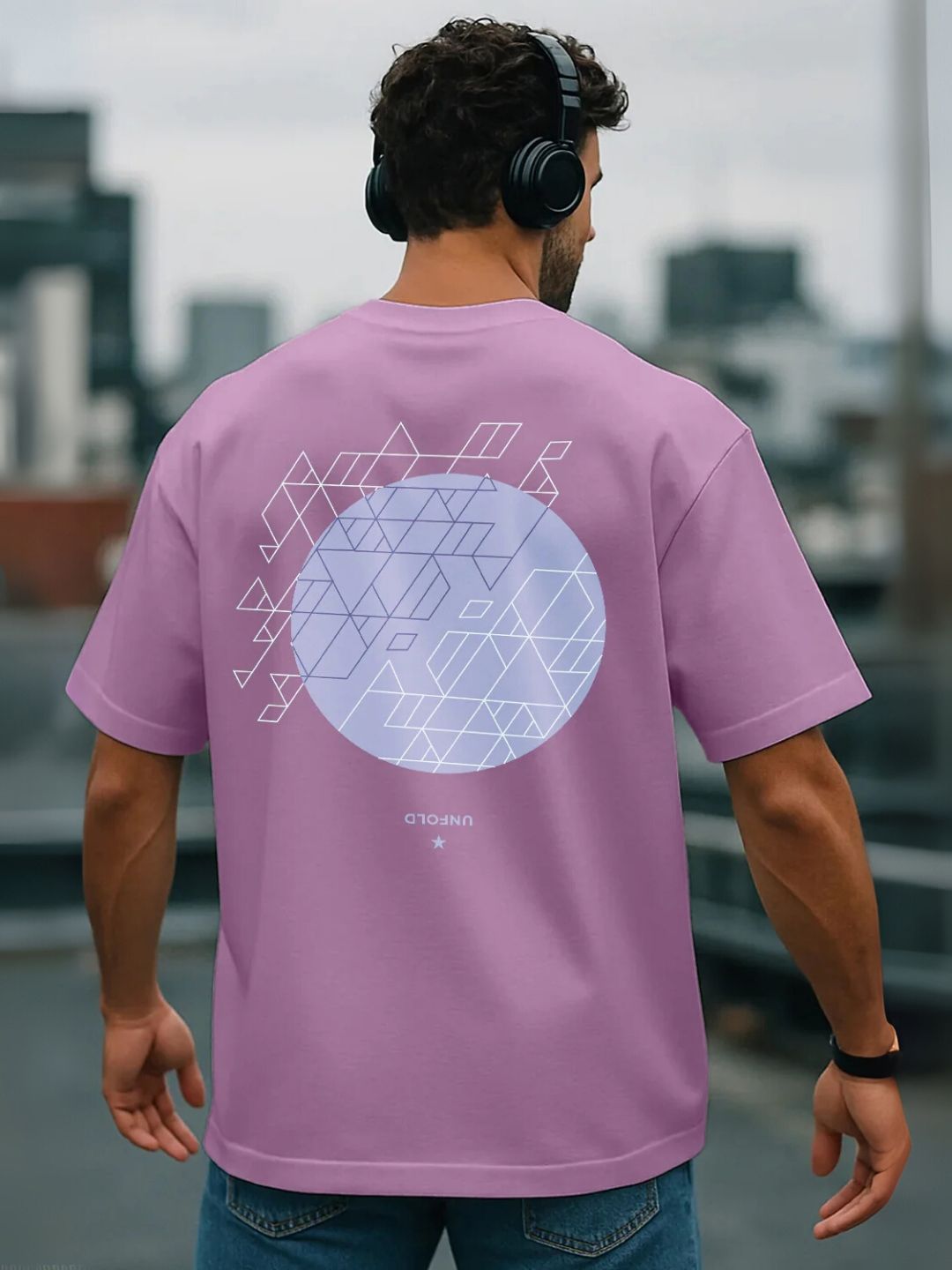 NOBERO Men Graphic Printed Oversized Cotton T-shirt