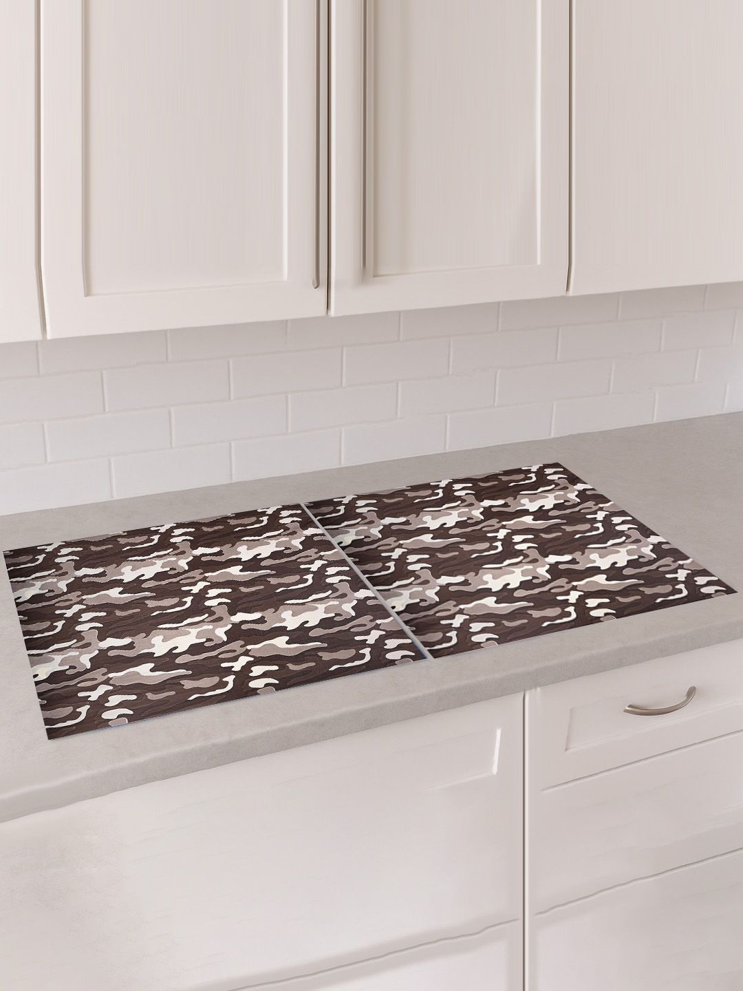 Kuber Industries 2 Pieces Brown 5 Meter Shelf Liner Organisers