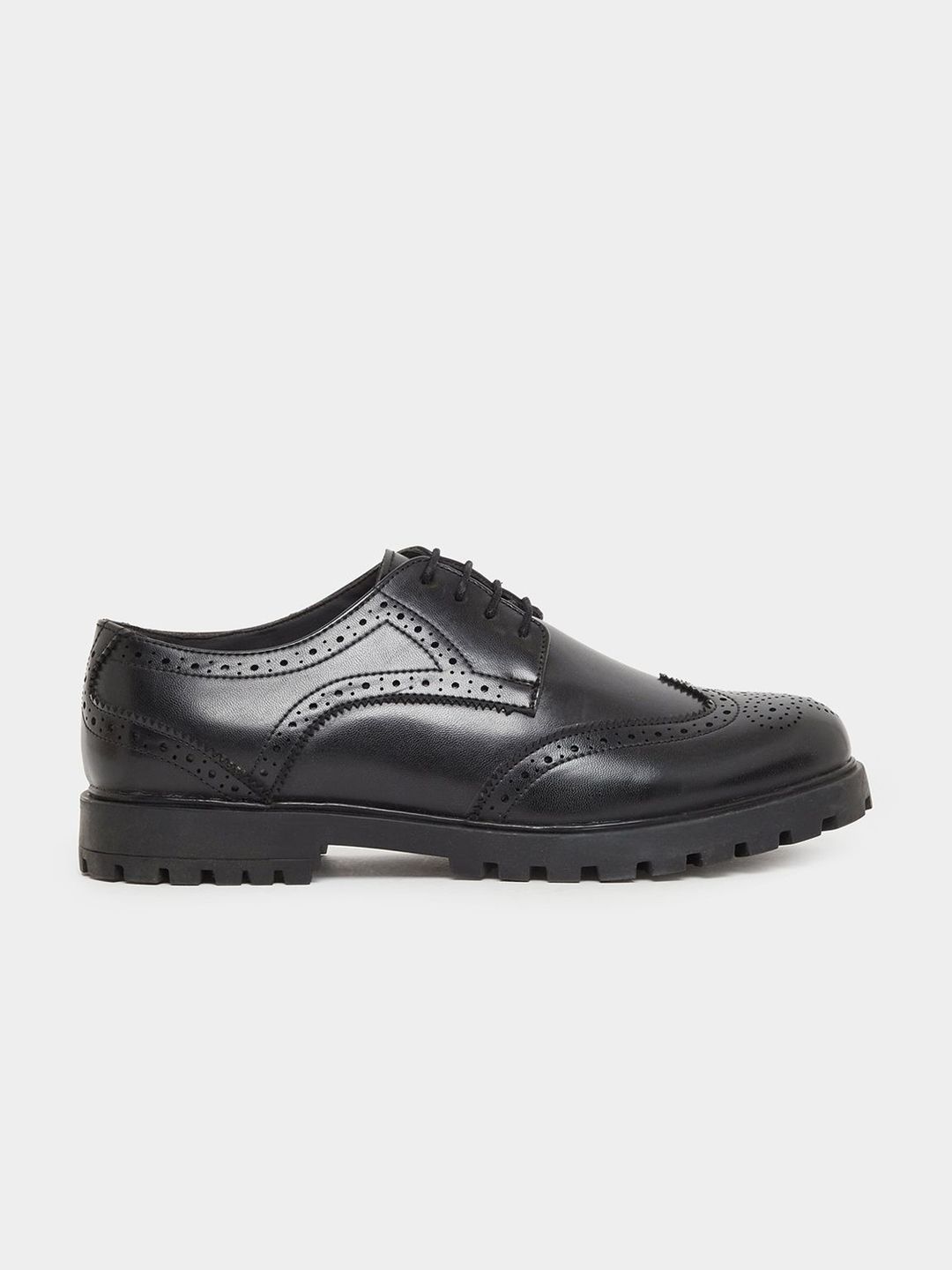 Styli Men Round Toes Lace-up Formal Brouges