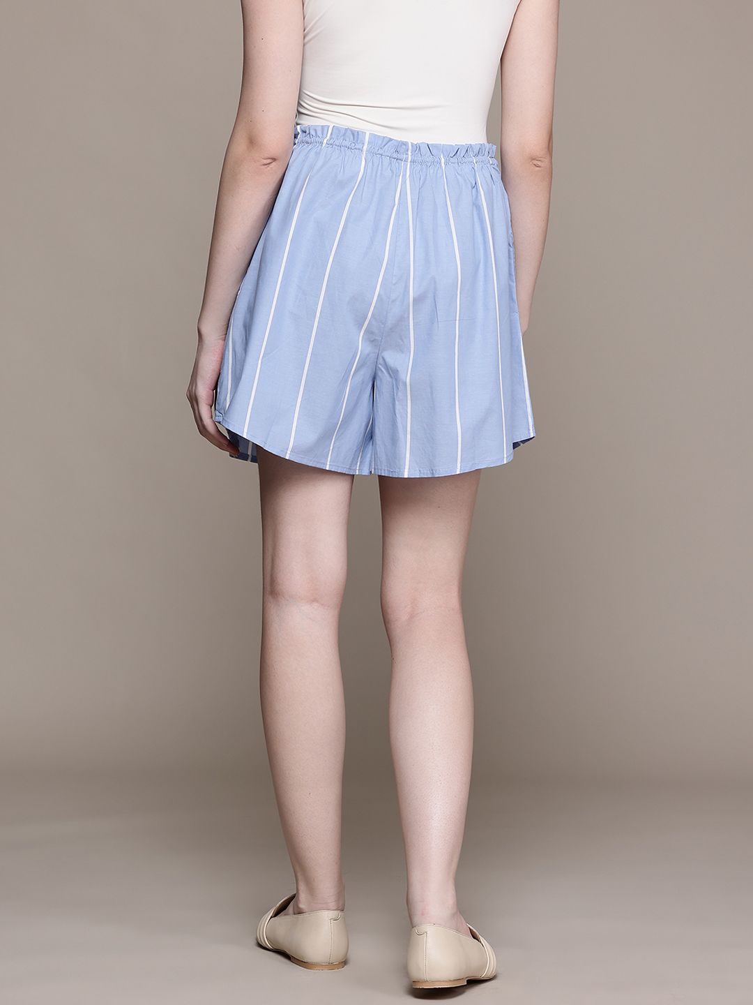 Striped High-Rise Shorts