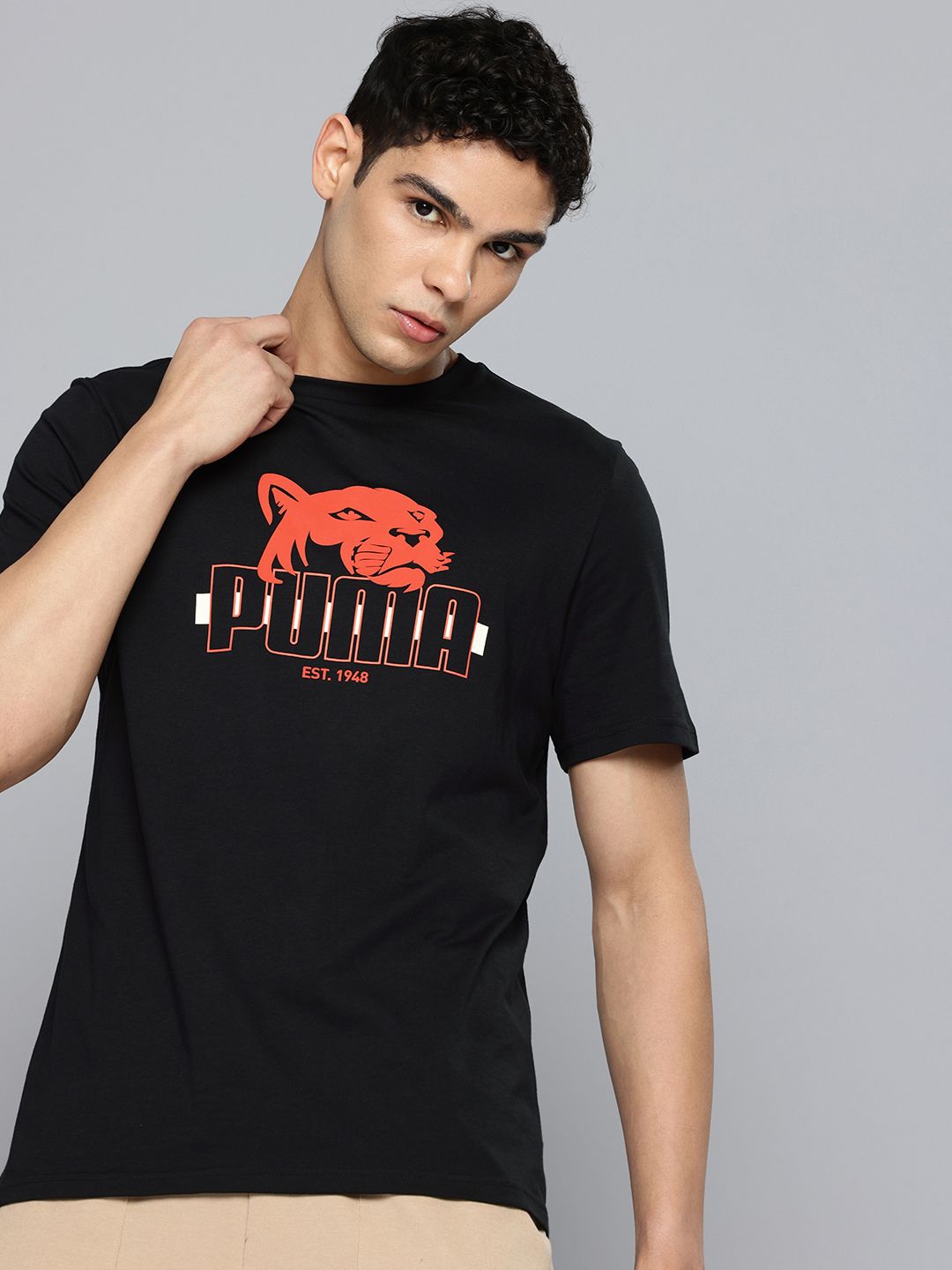 Puma Brand Logo Printed Pure Cotton T-shirt
