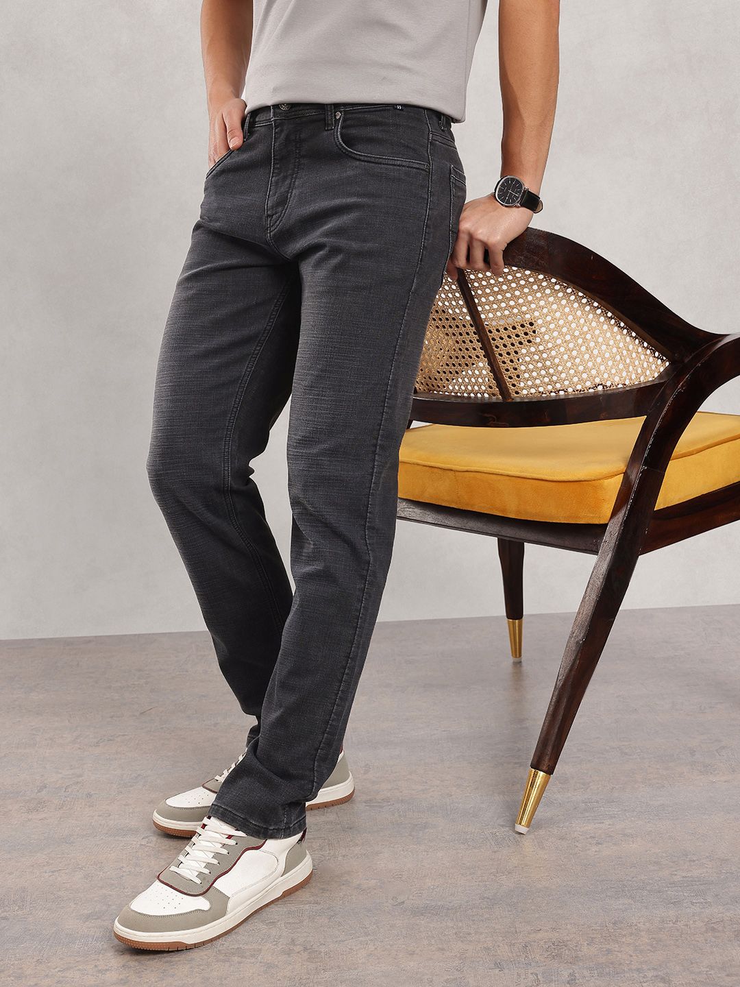Nautica Nautica Men Slim Fit Mid-Rise Stretchable Jeans