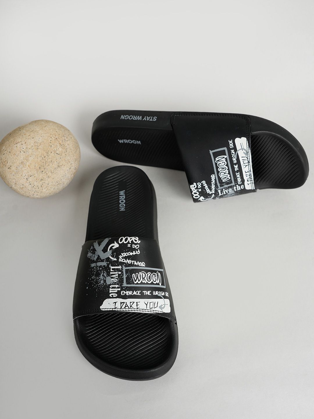 WROGN Men EVA Printed Sliders Flip Flops deal from myntra