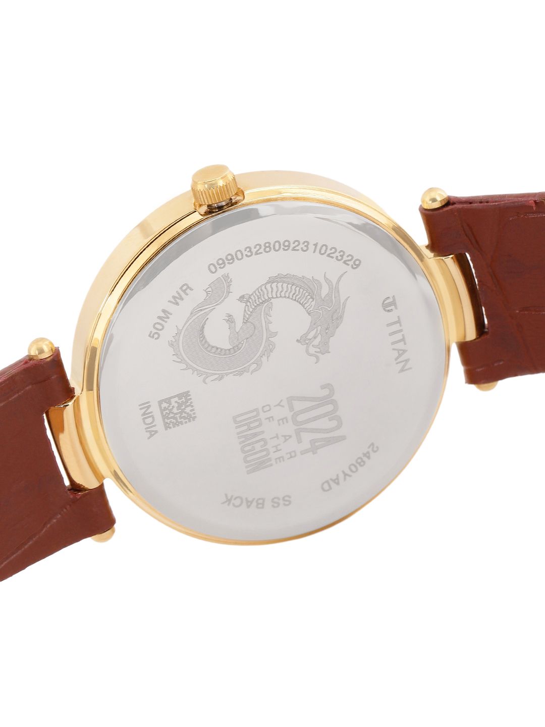 Leather Textured Straps Analogue Chronograph Watch 2480YL01