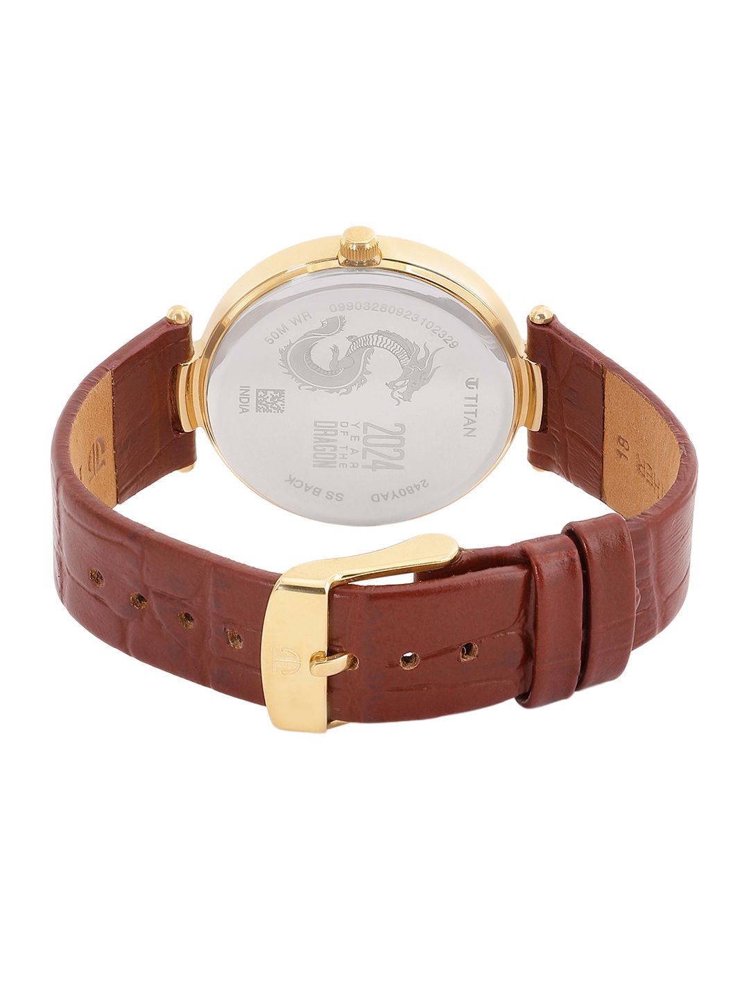 Leather Textured Straps Analogue Chronograph Watch 2480YL01