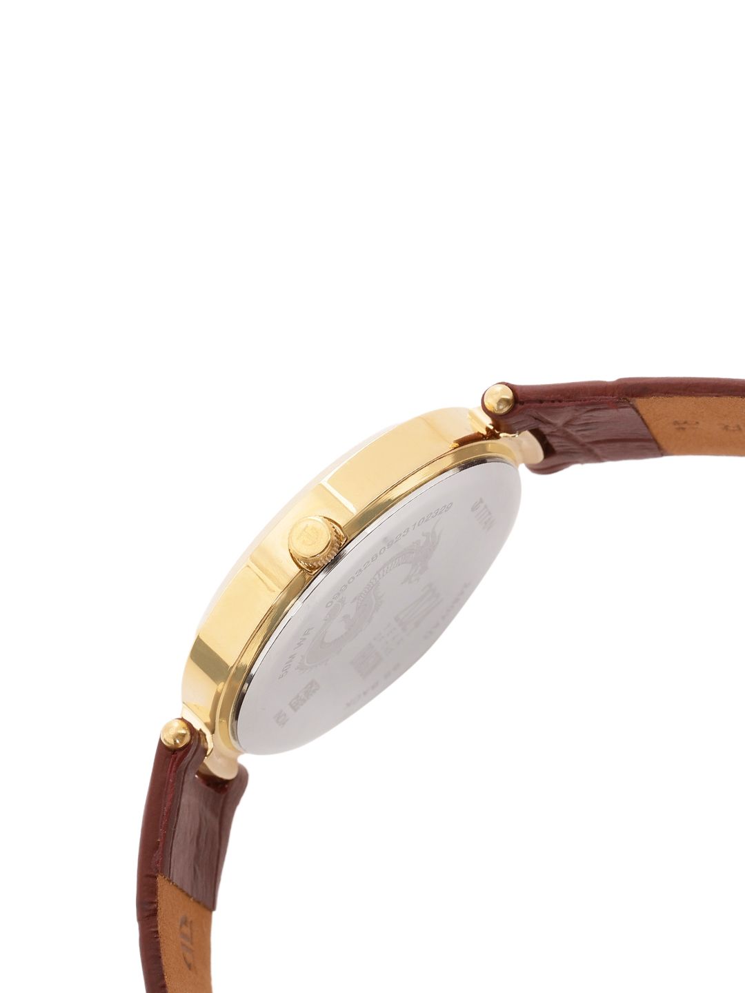 Leather Textured Straps Analogue Chronograph Watch 2480YL01