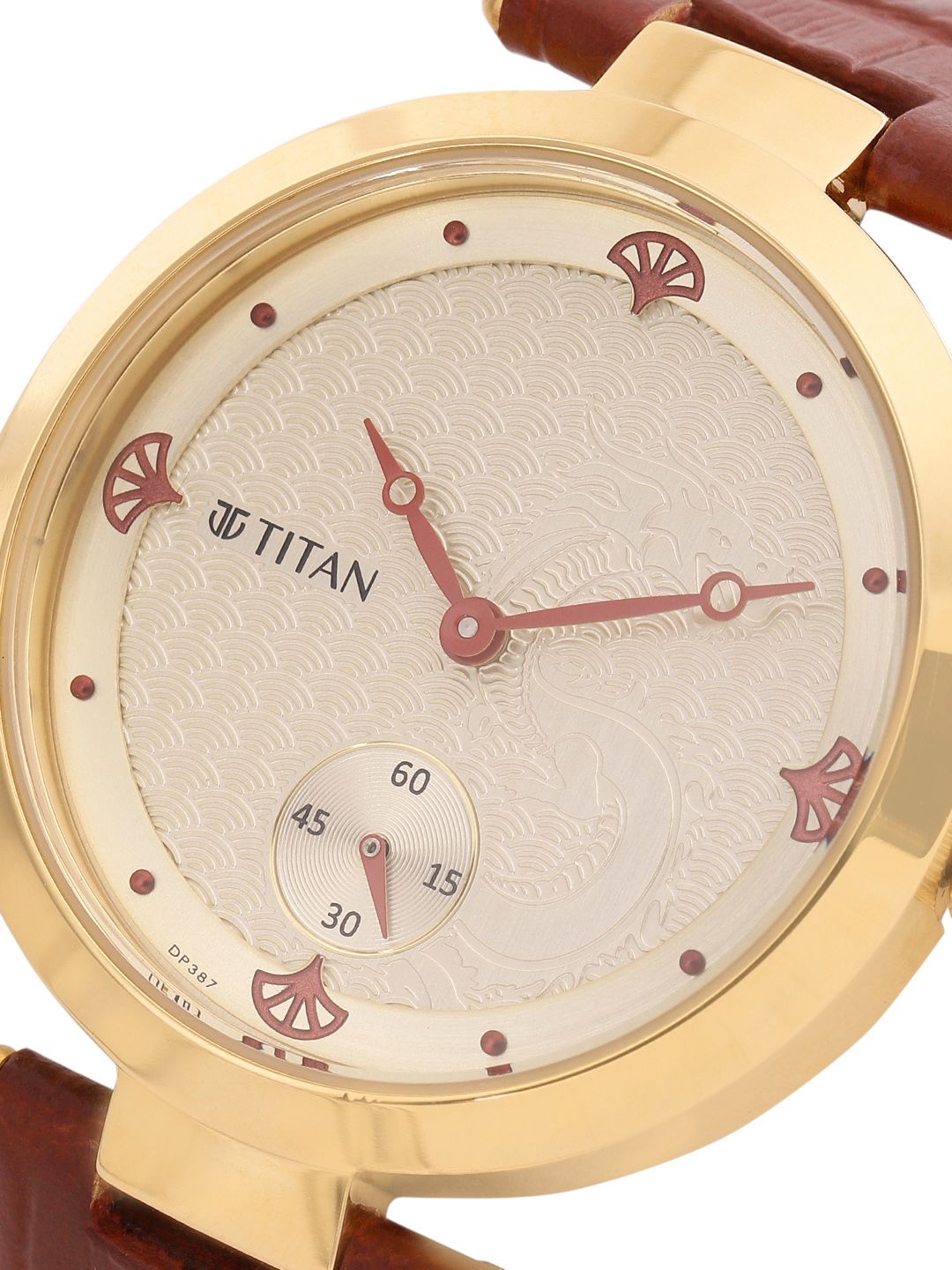 Leather Textured Straps Analogue Chronograph Watch 2480YL01