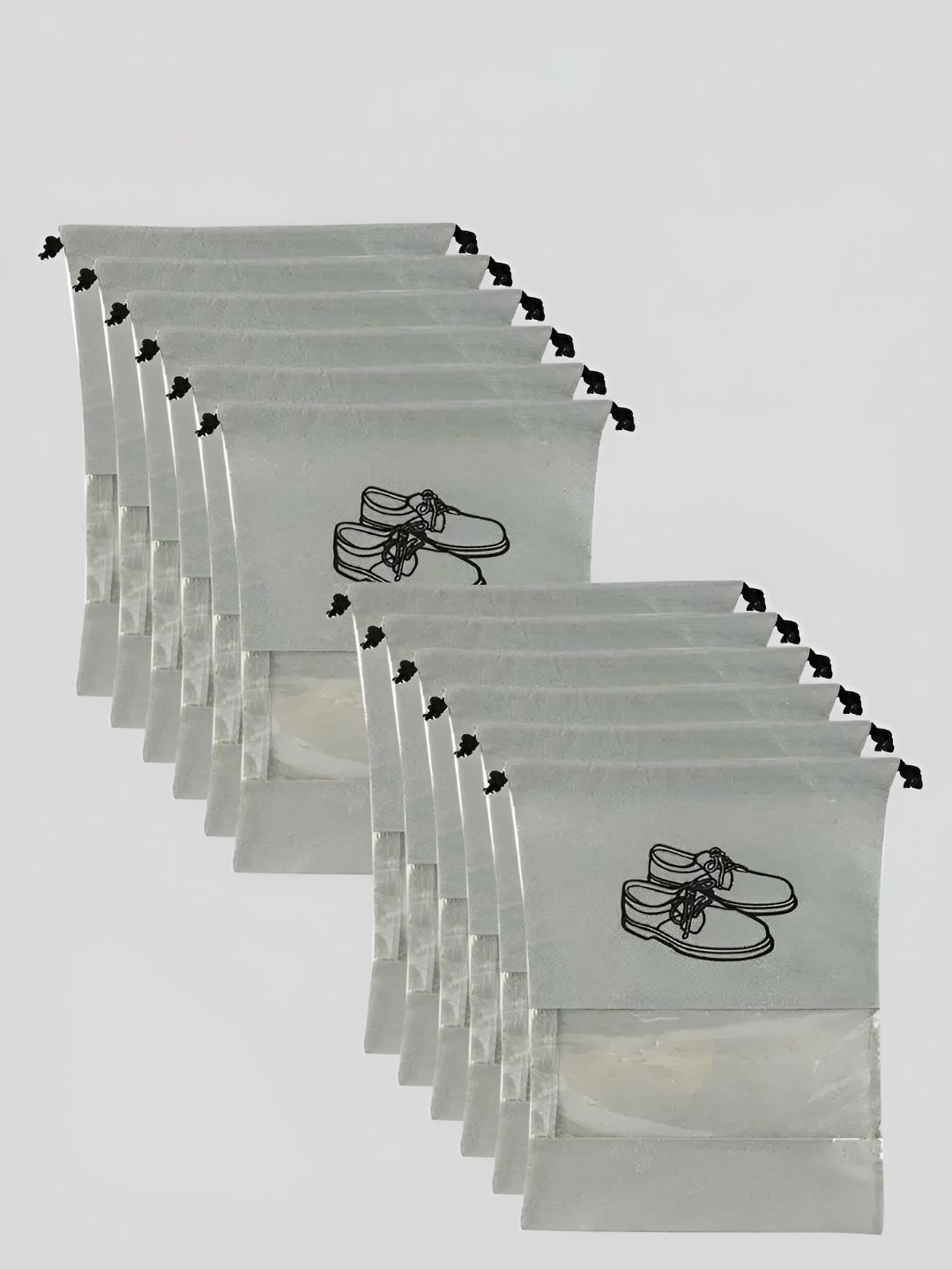 Ajabh Grey Set of 6 Reusable Shoes Organiser Organisers