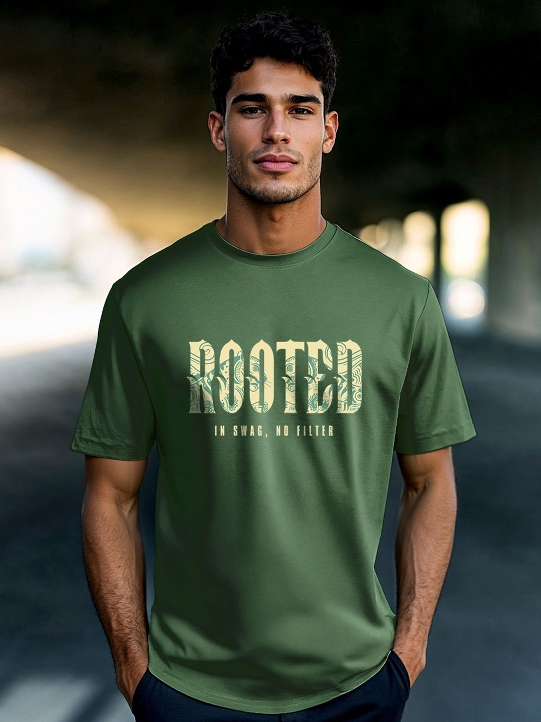 Bewakoof Men Typography Printed Round Neck Cotton T-shirt