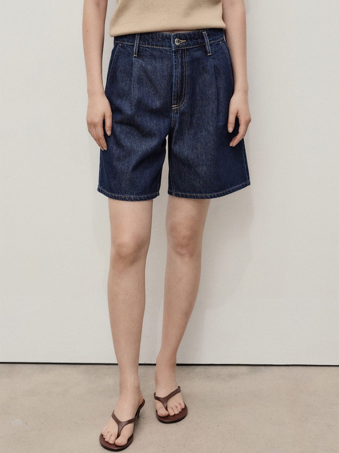 High Rise Denim Shorts