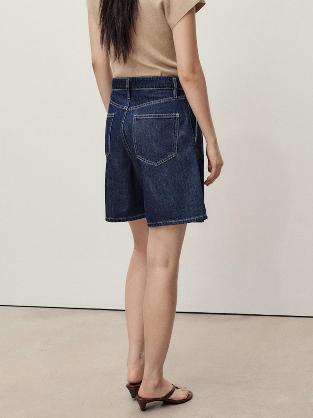 High Rise Denim Shorts