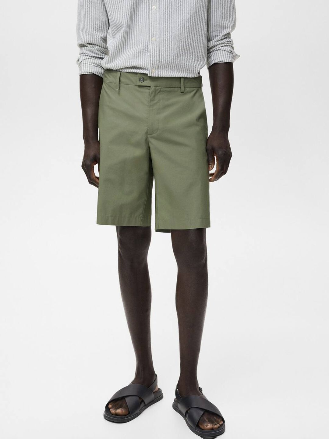 MANGO MAN Men Slim Fit Pure Cotton Shorts