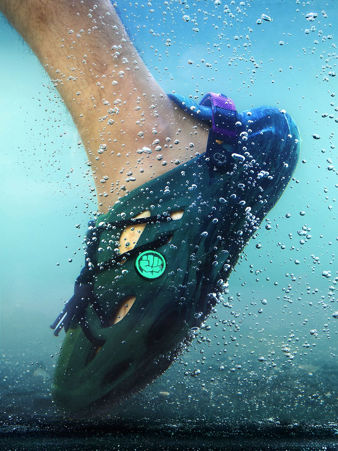 The Souled Store Men Hulk Printed Dark Green EVA Clogs