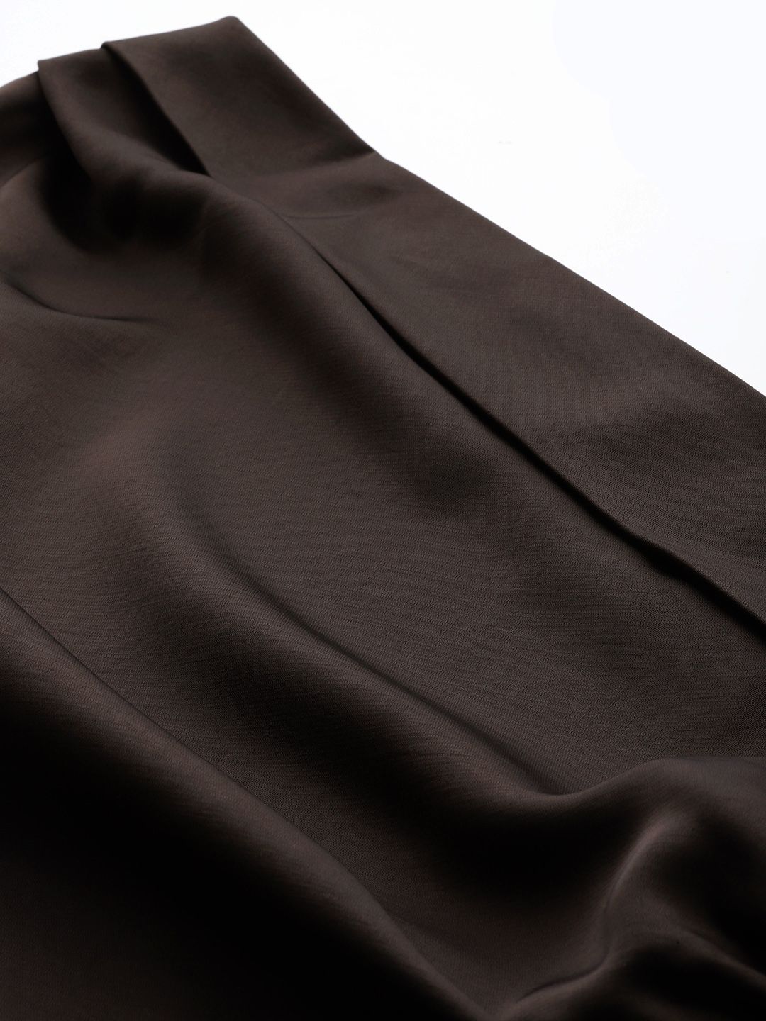 One Shoulder Satin Midi Dress