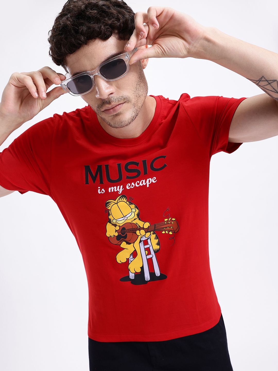 Kook N Keech Garfield Printed Pure Cotton T-shirt