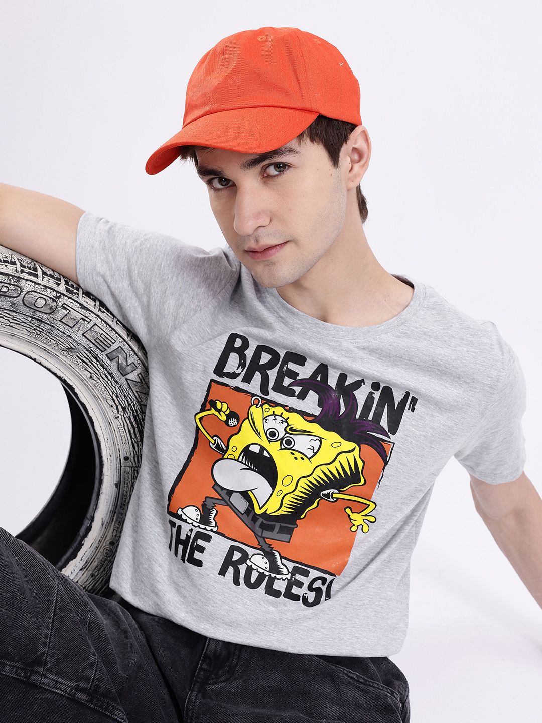 Kook N Keech Spongebob Printed Pure Cotton T-shirt