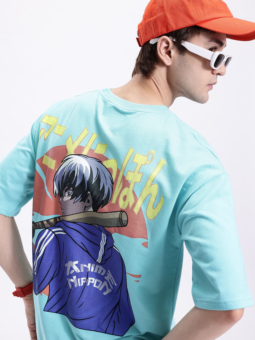 Kook N Keech Anime Nippon Printed Oversized T-shirt