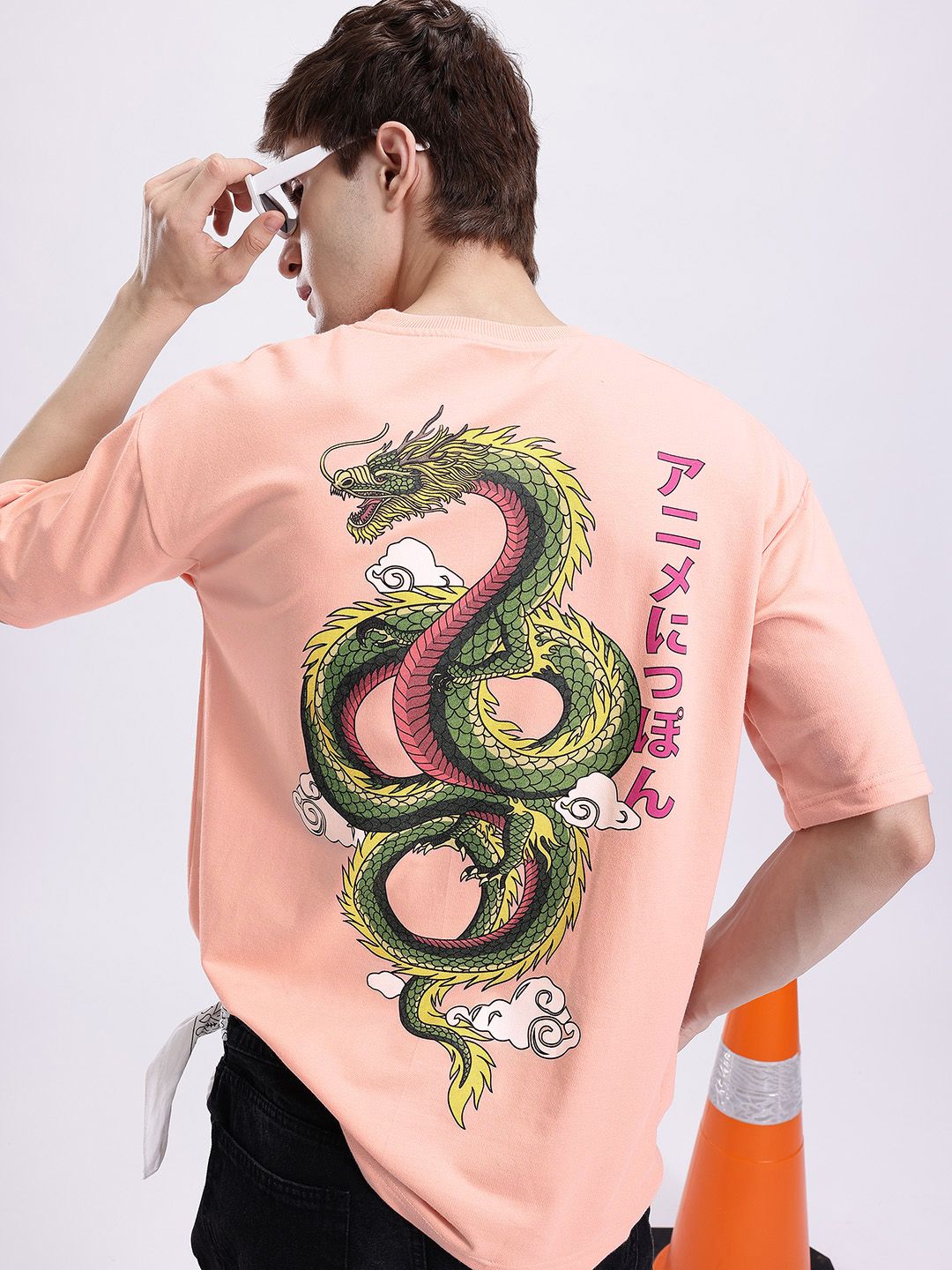 Kook N Keech Anime Nippon Printed Oversized T-shirt