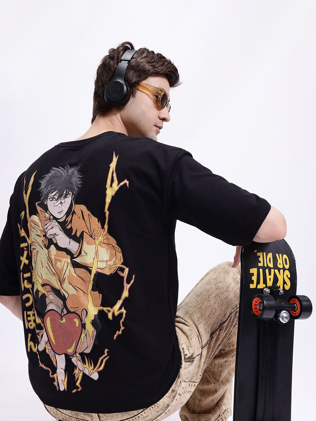 Kook N Keech Anime Nippon Printed Oversized Longline T-shirt