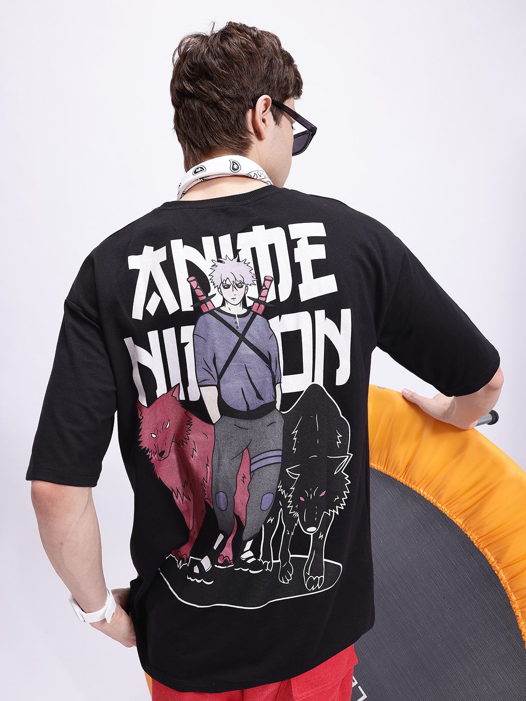 Kook N Keech Anime Nippon Printed Oversized Longline T-shirt