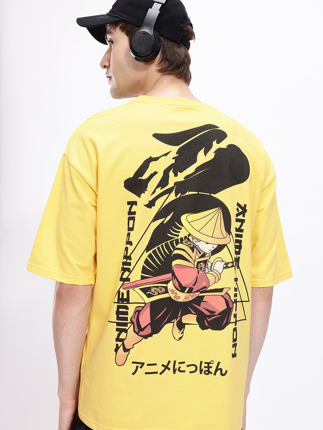 Kook N Keech Minute Mirth Printed Drop-Shoulder Sleeves Oversized T-shirt