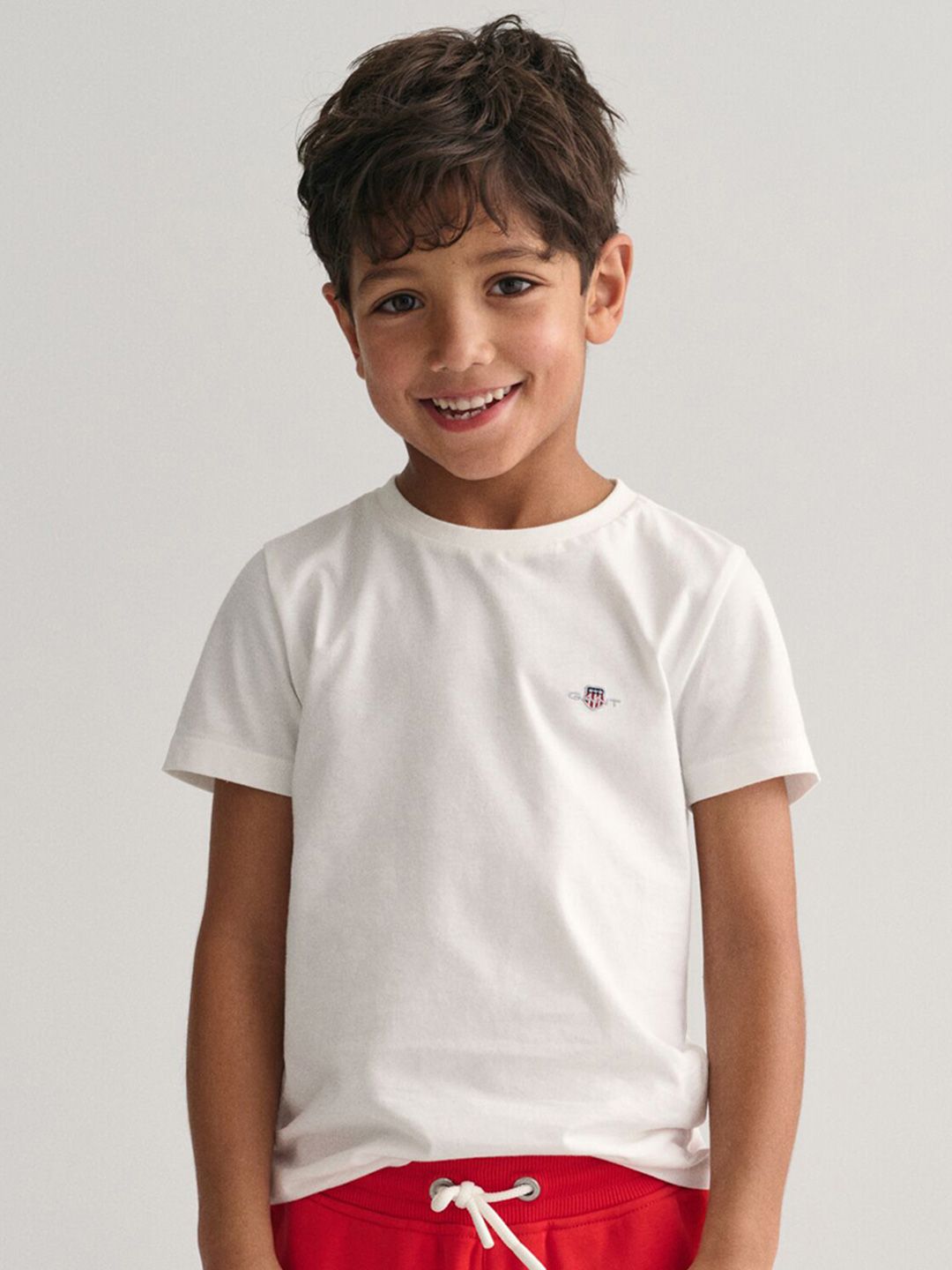 GANT Boys Pure Cotton Solid T-shirt