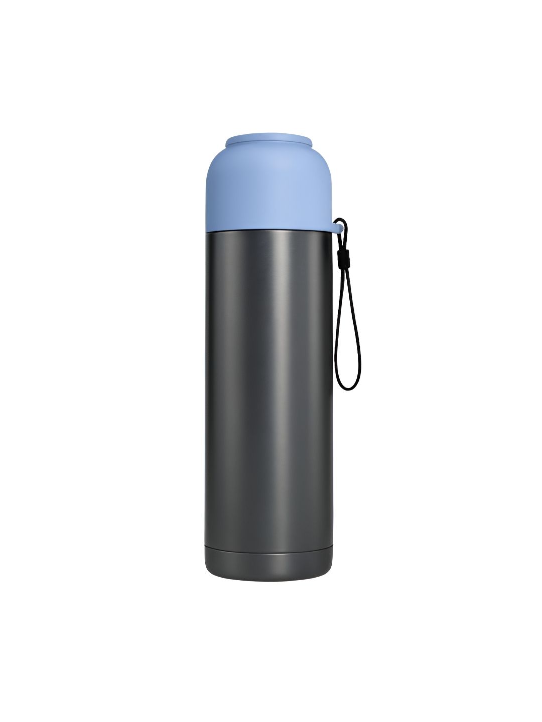 iSWEVEN Grey Solid Stainless Steel Double Wall Vacuum Water Bottle - 500ml