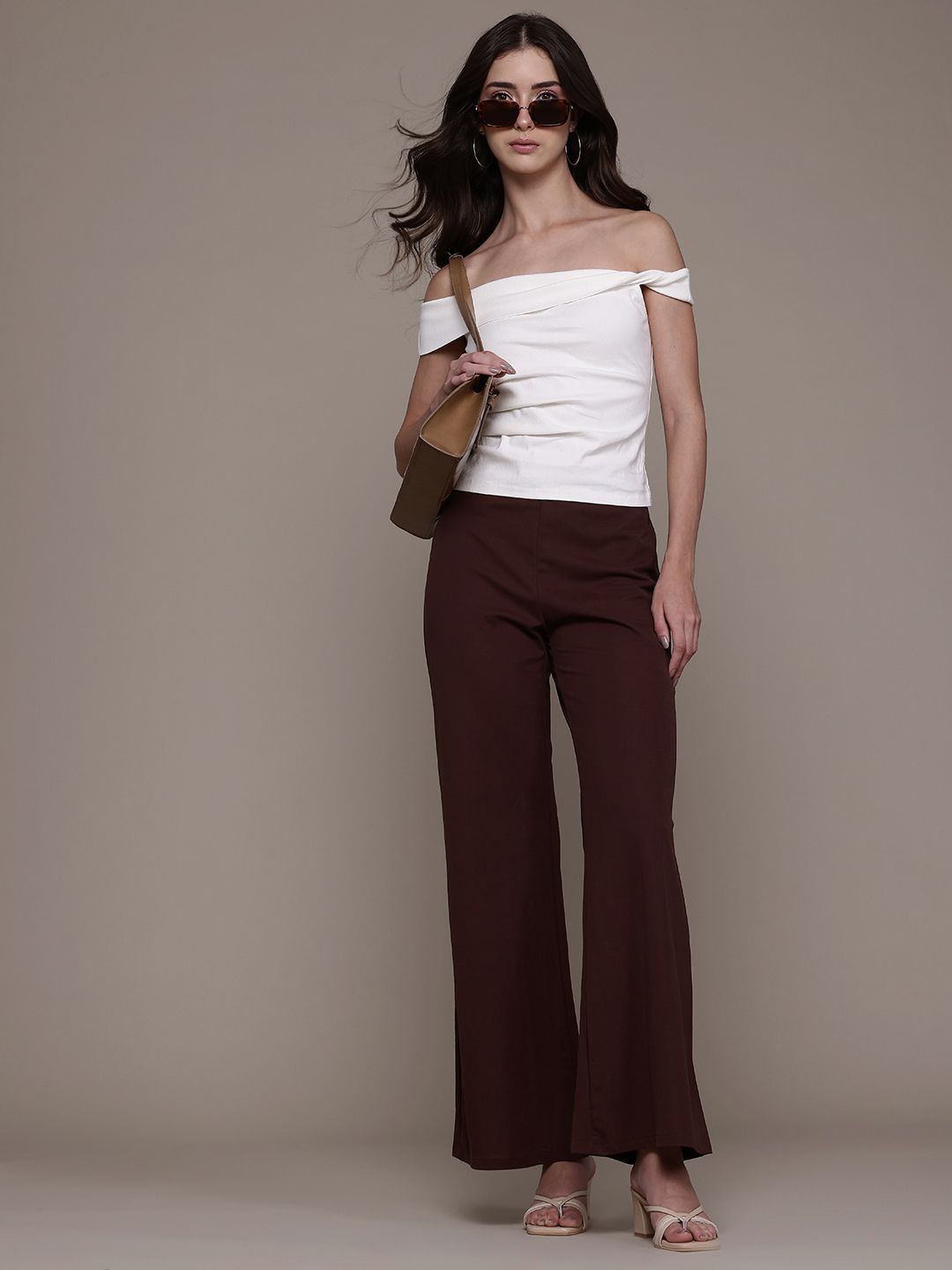 MANGO MANGO Off-Shoulder Twisted Detail Bardot Top