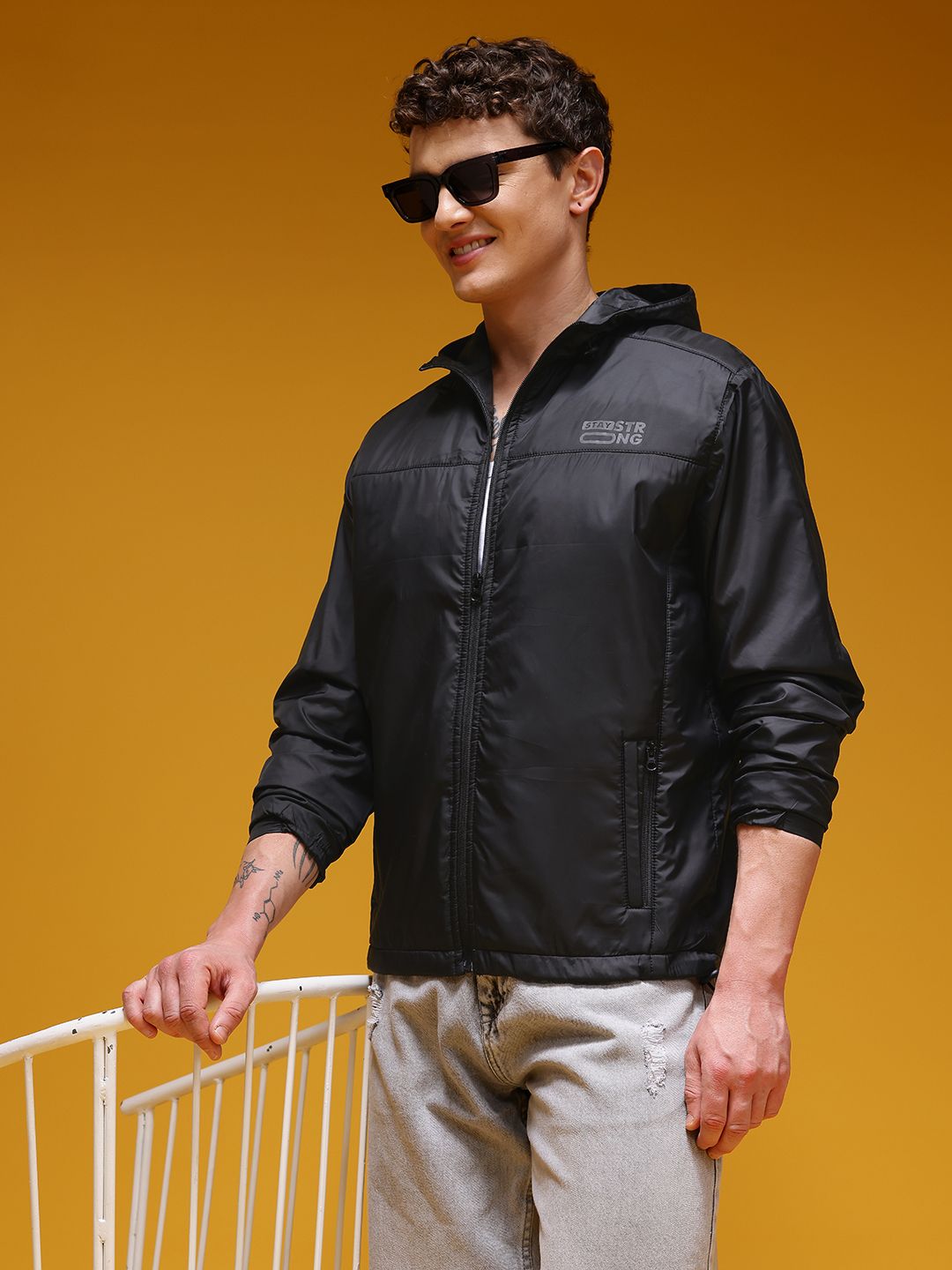 HERE&NOW Hooded Bomber Jacket