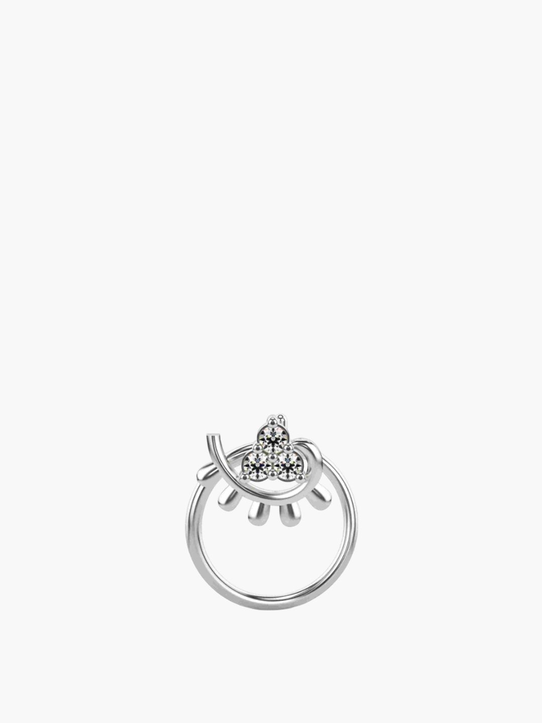 VALANOVA Women & 0.03CT Lab Grown Diamond Nosepin  0.14gm