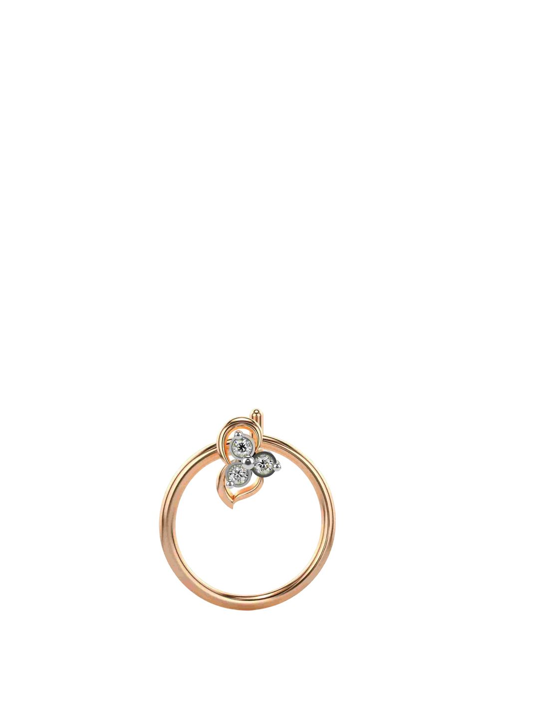 VALANOVA Women 925 Sterling Silver Diamond Nosepin