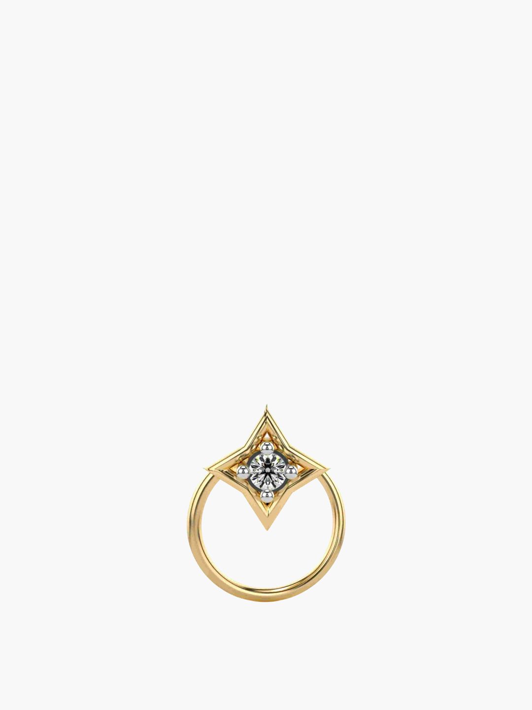 VALANOVA Women Lab Grown Diamond Earrings 0.14 gm Nosepin