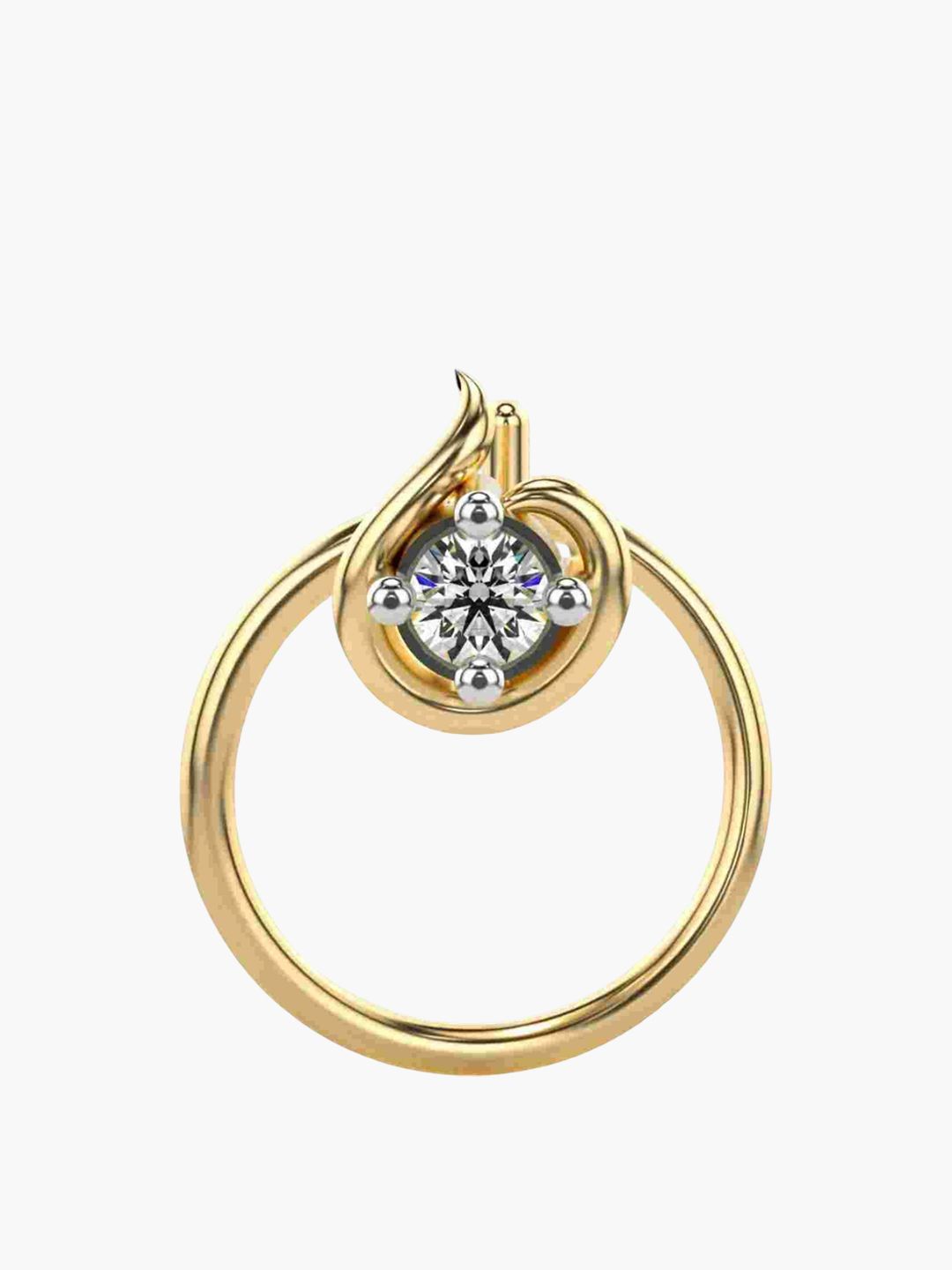 VALANOVA Women Sterling Silver Diamond Nosepin