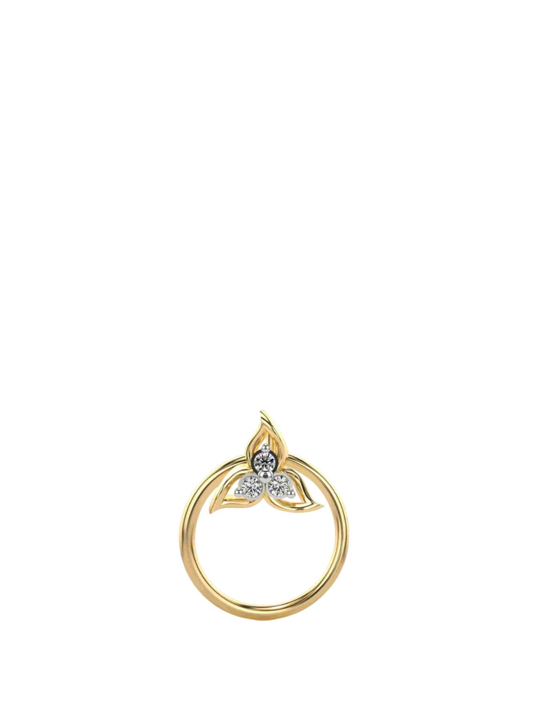 VALANOVA 925 Sterling Silver Diamond Studded Nosepin  0.14g