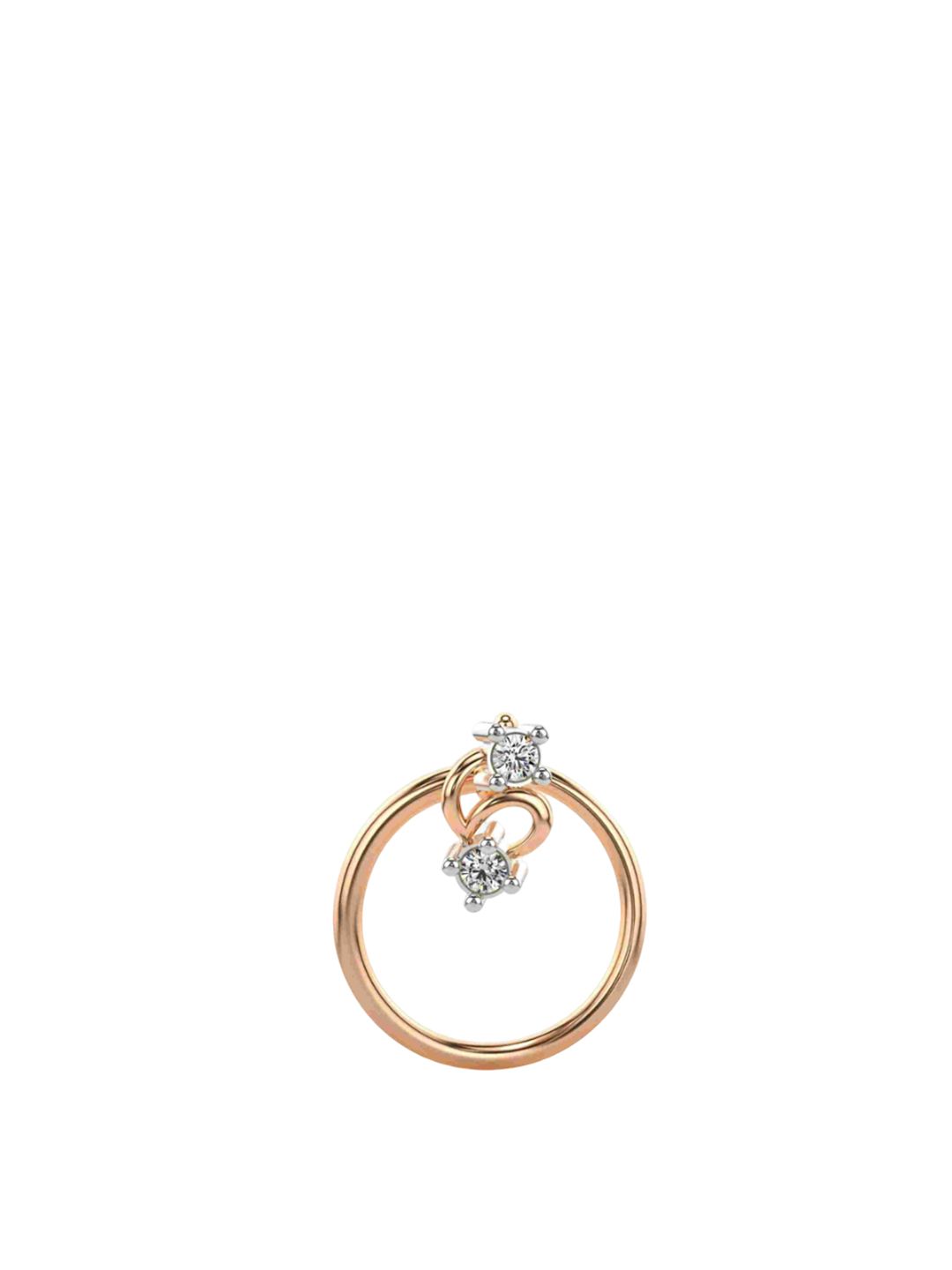 VALANOVA 925 Sterling Silver Diamond Studded Nosepin  0.12g