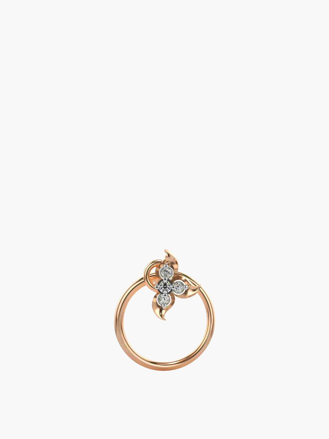 VALANOVA Women Lab Grown Diamond Earrings 0.14 gm Nosepin