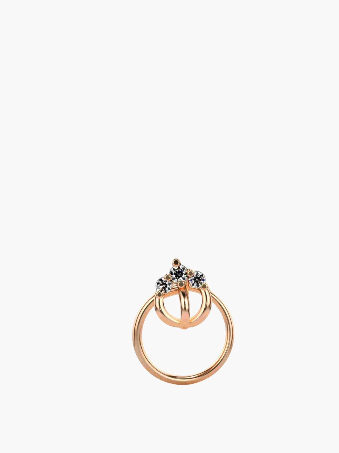 VALANOVA 925 Sterling Silver Diamond Studded Nosepin  0.20g